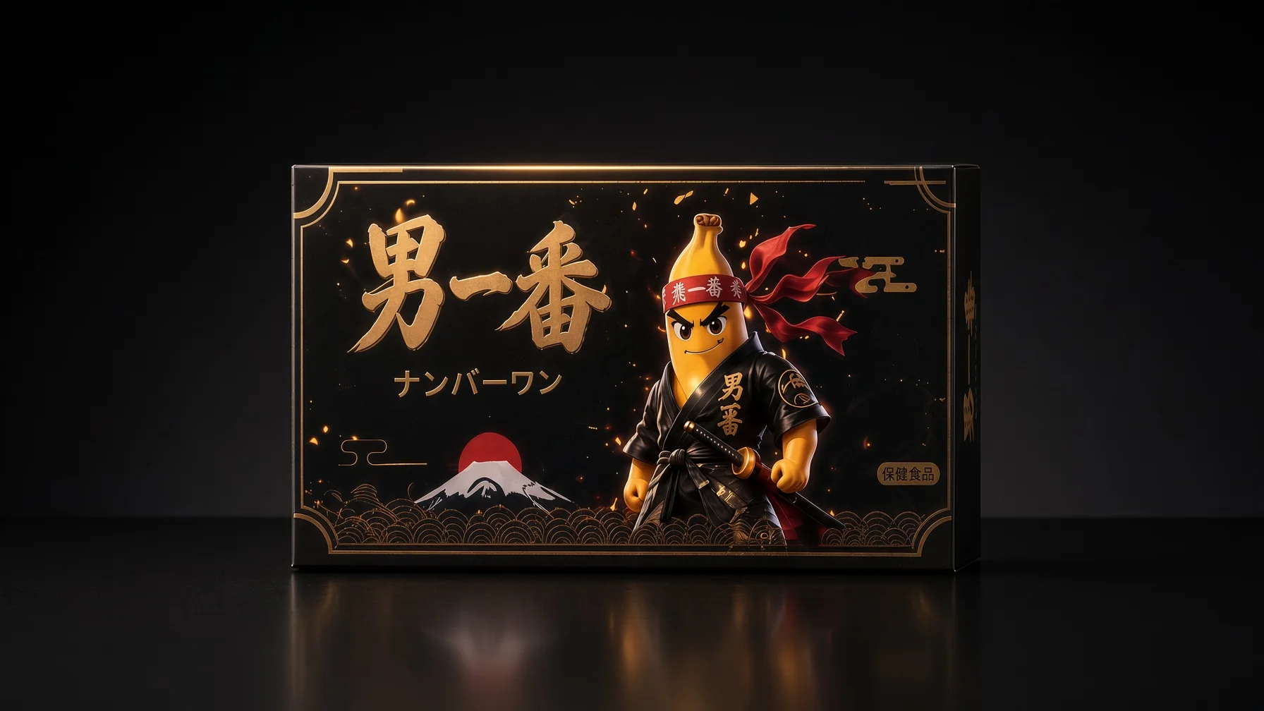 男一番 black-and-gold product box